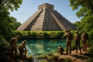 explore the ancient wonders of chichen itza and experience the natural beauty of nearby cenotes on an unforgettable tour.