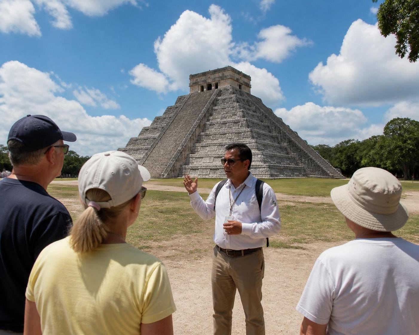 explore chichen itza with a private english-speaking guide and uncover the rich history and hidden gems of this ancient mayan city for a personalized and unforgettable experience.
