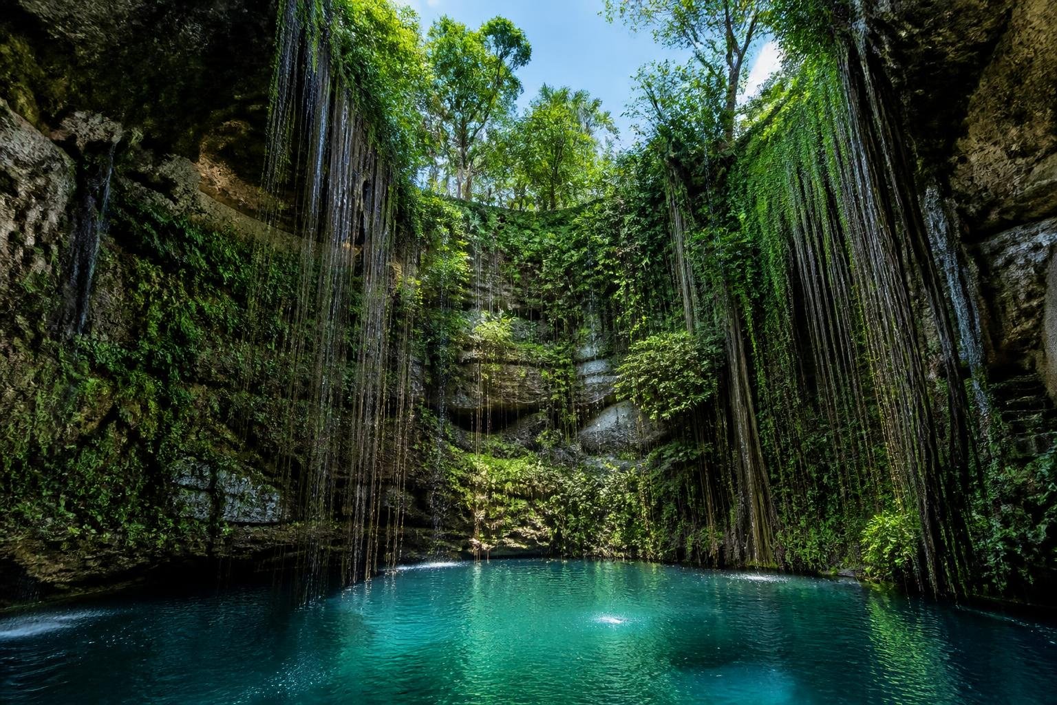 discover the breathtaking beauty of cenote ik kil near chichen itza, a natural wonder perfect for swimming, exploring, and experiencing the magic of the yucatan peninsula.