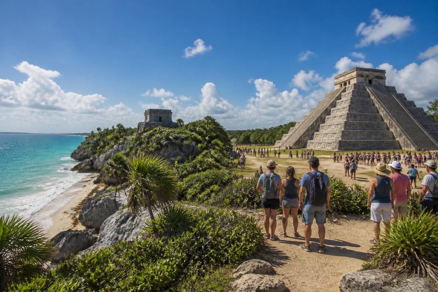 explore the ultimate combo tour of tulum and chichen itza for an unforgettable adventure filled with rich history, stunning ruins, and breathtaking views.