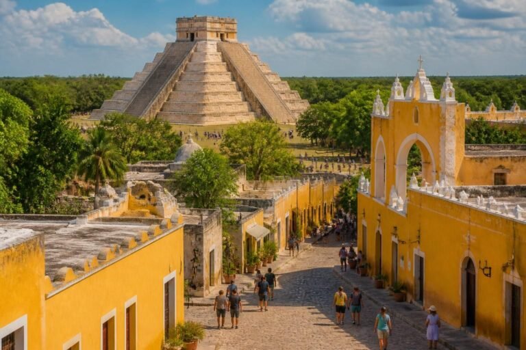 explore the wonders of chichen itza and izamal on an unforgettable tour featuring ancient mayan ruins, vibrant culture, and stunning architecture. discover history and beauty in one incredible journey.
