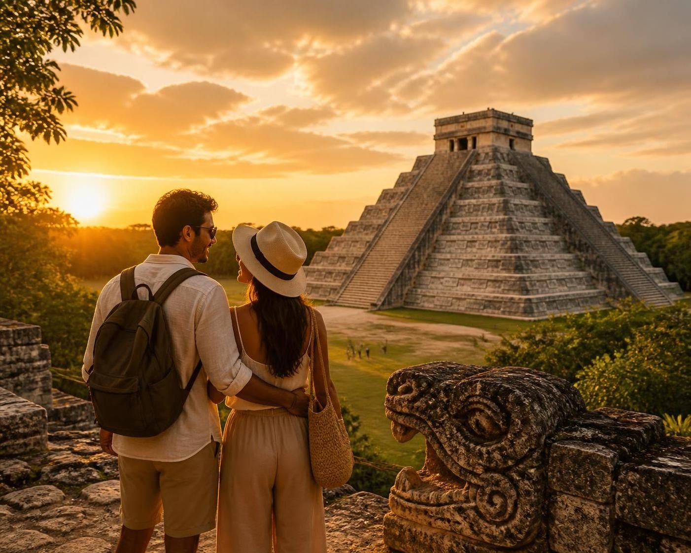 discover the magic of chichen itza with our romantic tour for couples. experience ancient wonders together on a journey full of history, beauty, and unforgettable moments.